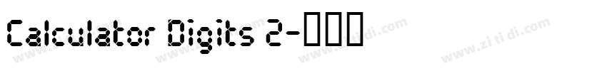 Calculator Digits 2字体转换